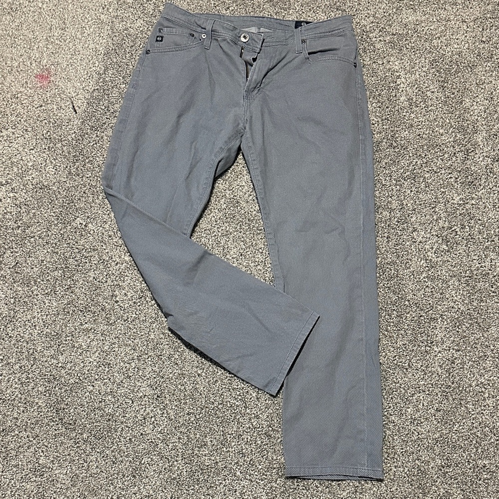 AG Adriano Goldschmied Blue Patterned Pants